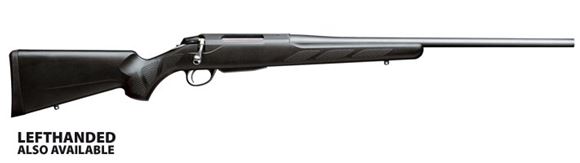 Picture of Tikka T3 Lite Stainless Bolt Action Rifle - 300 WSM, 24-3/8", Stainless Steel, Cold Hammer Forged Light Hunting Contour Barrel, Black Glass-Fiber Reinforced Copolymer Polypropylene Stock, 3rds, No Sight, 2-4lb Adjustable Trigger