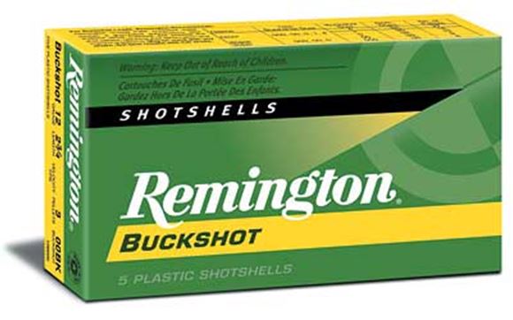 Picture of Remington Buckshot, Express Magnum Buckshot Shotgun Ammo - 12Ga, 3", 4 DE, #000 Buck, 10 Pellets, Buffered, 250rds Case, 1225fps