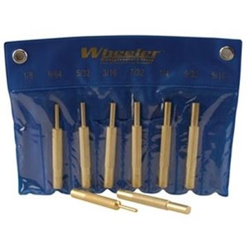 Picture of Wheeler Engineering Gunsmithing Supplies Tools - Brass Punch Set, (1/8", 9/64", 5/32", 3/16", 7/32", 1/4", 9/32", 5/16")