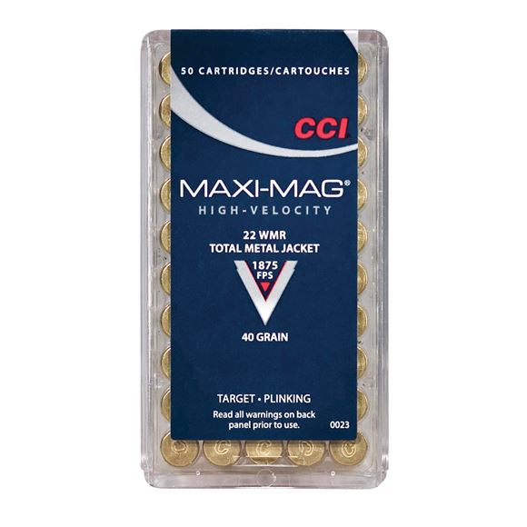 Picture of CCI Competition Target & Plinking Rimfire Ammo - Maxi-Mag, 22 Win Mag, 40Gr, TMJ, 2000rds Case, 1875fps