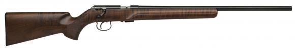 Picture of Anschutz 1517 D HB Beavertail Bolt Action Rifle - 17 HMR, 23", Heavy Barrel, Blued, Natural Walnut Stock, 4rds, Match 64 Action, 1-Stage 5094 D, w/o Sight, 4rds