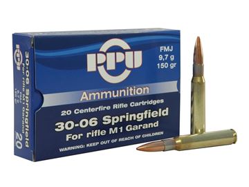 Picture of Prvi Partizan (PPU) Rifle Ammo - 30-06 Sprg (For M1 Garand), 150Gr, FMJ, 20rds Box