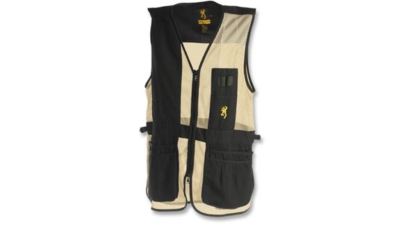 Picture of Browning Outdoor Clothing, Shooting Vests - Trapper Creek Mesh Shooting Vest, Black/Tan, 2X-Large