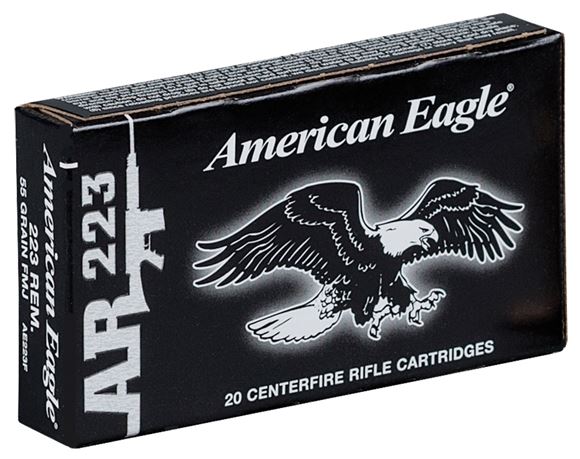 Picture of Federal American Eagle AR223 Rifle Ammo - 223 Rem, 55Gr, FMJ, 500rds Case