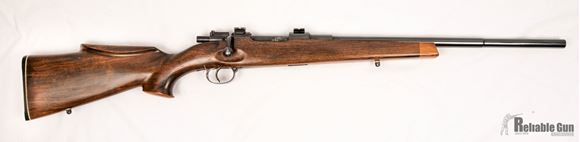 Picture of Used Custom Sporterized Mauser 95, 308 Win, bolt action,  wood stock, reblued gloss blue, tight headspace, very good condition 19", good exterior condition.