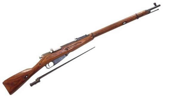 Picture of Mosin Nagant Surplus Model 1891/30 Bolt Action Rifle - 7.62x54R, 28.7", Blued, Wood Stock, 5rds, Post Front & Adjustable Rear Sights, HEX Receiver