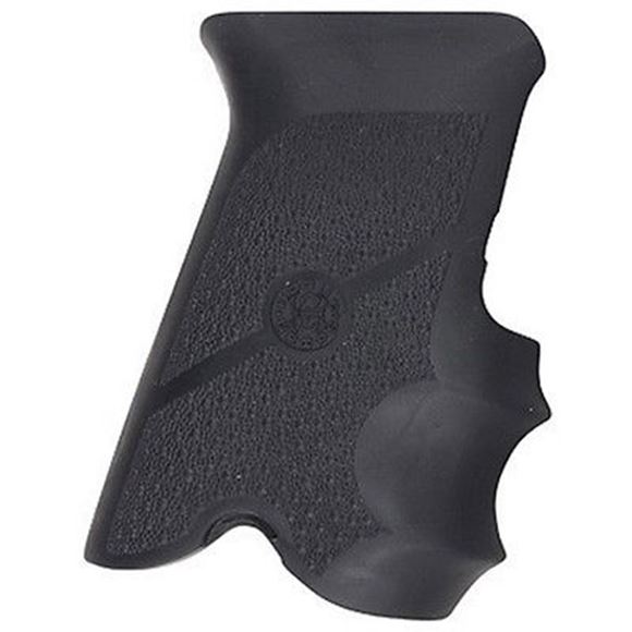 Picture of Hogue Handgun Grips, Ruger Grips, P93/P94, Soft OverMolded Rubber - Ruger P94 Rubber Grip w/Finger Grooves, Black