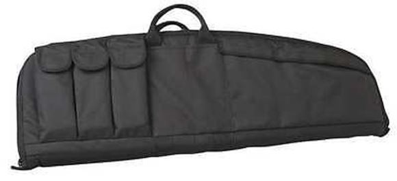 Picture of Uncle Mike's Cases & Bags - Tactical Rifle Case, Medium, 33" x 10" (838x254mm), 3 External Magazine Pouches w/Hook-and-Lock Closures, Black