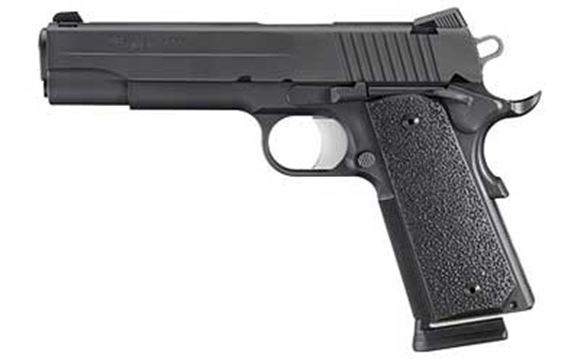 Picture of SIG SAUER 1911 XO Black Single Action Semi-Auto Pistol - 45 ACP, 5", Stainless, Nitron, Ergo XT Extreme-Use Grips, 2x8rds, Low-Profile Contrast Sights, Rail