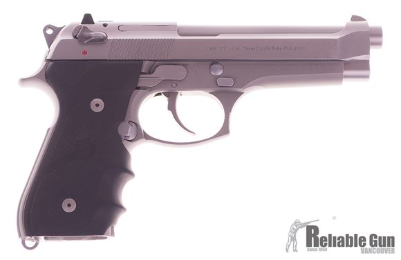 Picture of Used Beretta 92FS Semi-Auto 9mm, Inox Model With Hogue Grips & One Mag, Excellent Condition