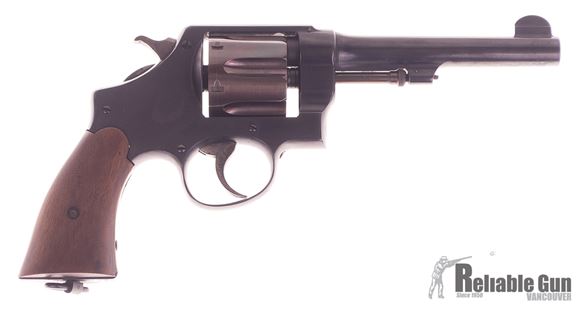 Picture of Used Smith & Wesson Model 1917 US Army Double-Action .45ACP, With Reproduction Leather Holster & Lots of Moonclips, Excellent Condition