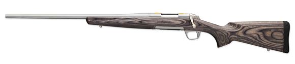 Picture of Browning X-Bolt All Weather Bolt Action Rifle, Left-Hand - 30-06 Sprg, 22", Sporter Contour, Satin Stainless Steel, Grey Laminate Stock , 4rds, Muzzle Brake