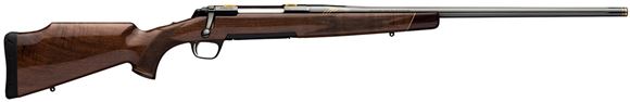 Picture of Browning X-Bolt Medallion Safari Grade Bolt Action Rifle - 300 Win Mag, 24", Sporter Contour, Gloss BBL w/ Gold-Accented Engraving, Gloss Grade V/VI Black Walnut w/Raised Cheek Piece, 3rds, Adjustable Feather Trigger