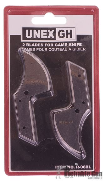 Picture of Unex GH - Game Knife Replacement Blades, 2x Stainless Steel Blades, Blades Only
