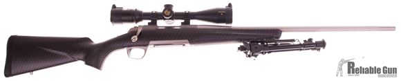 Picture of Used Browning X-Bolt Carbon Bolt Action Rifle - 300 WSM, Stainless Fluted Barrel, Carbon Wrap Stock, Monarch 3-12x40mm BDC, Bi-pod, Excellent Condition