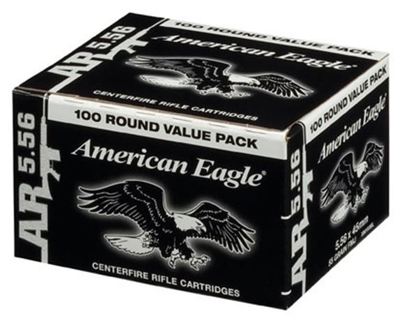 Picture of Federal Rifle Ammo - 5.56x45mm NATO, 55Gr, Copper Jacket Boat-Tail (M193 Ball), 500rds Case