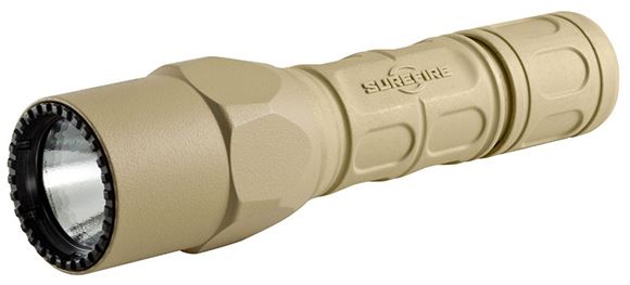 Picture of SureFire G2X Pro TAN LED Flashlight - 600Lumens, 6 Volts, Dual-output tailcap click switch, 2x123A  (included)