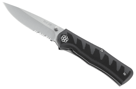Picture of CRKT "Ruger" Crack Shot Folding Knife 3.5" Serrated Edge Blade