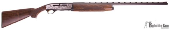 Picture of Used Ithaca XL900, Semi Auto 12 Gauge 2-3/4'' Shotgun, 30'' Full Choke, Deluxe Wood Stock, Silver Game Scene On Receiver, Gold Trigger, Excellent Condition
