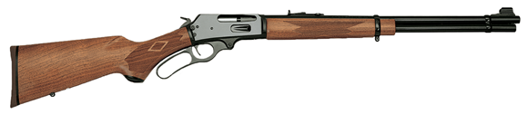 Picture of Marlin Model 336W Lever Action Rifle - 30-30 Win, 20", Blued, Walnut Finished Hardwood Pistol Grip Stock, 6rds, Brass Bead w/Wide-Scan Hood Front & Adjustable Semi-Buckhorn Folding Rear Sights