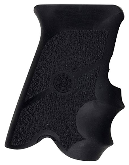 Picture of Hogue Handgun Grips, Ruger Grips, P85/P89/P90/P91, Soft OverMolded Rubber - Ruger P85/P91 Rubber Grip w/Finger Grooves, Black