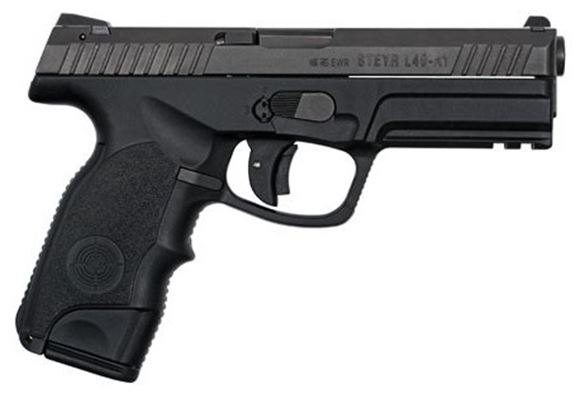 Picture of Steyr Mannlicher L-A1 Double Action Semi-Auto Pistol - 9x19mm, 4.5", MANNOX Surface Treatment, Black Synthetic Grip, 2x10rds, Trapezoidal Sights, Rail