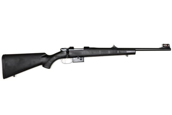 Picture of CZ 527 Carbine Bolt Action Rifle - 223 Rem, 18.5", Hammer Forged, Blued, Soft Touch Synthetic Stock, 5rds, Adjustable Single Set Trigger, Fixed Sights