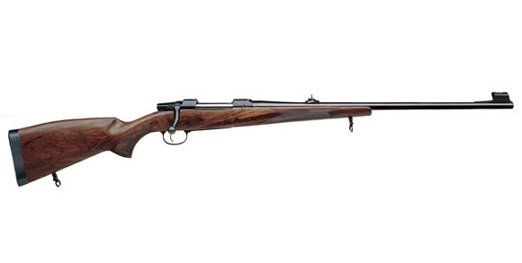 Picture of CZ 550 Lux Bolt Action Rifle - 300 Win Mag, 24", Hammer Forged, Blued, Lacquered Walnut Stock w/Cheekpiece & Rubber Recoil Pad, 3rds, Adjustable Sights, Single Set Trigger