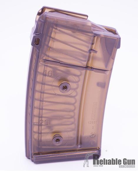 Picture of Swiss Arms Magazines - Black Special/Classic Green, 5.56x45, 5/20rds, Brown Transparent