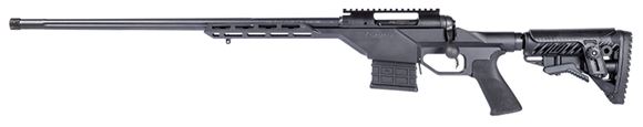 Picture of Savage Arms Model 10 BA Stealth Bolt Action Rifle -  6.5 Creedmoor, Left-Hand, 24", 1/10RH, Fluted Carbon Steel, Matte Black, M-Lok Monolithic Aluminum Chassis, Fab Defense GLR-16 Stock w/ Adjustable Cheek Piece, 10rds, 5/8x24 Thread, AccuTrigger
