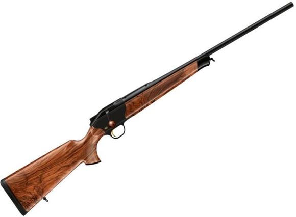 Picture of Blaser R8 Jaeger Edition Straight Pull Bolt Action Rifle - 308 Win, 22", Black Receiver, Grade 3 Wood Stock With Bavarian Cheek Piece & Double Rabbet, Black Synthetic Forearm Tip, Hard Case