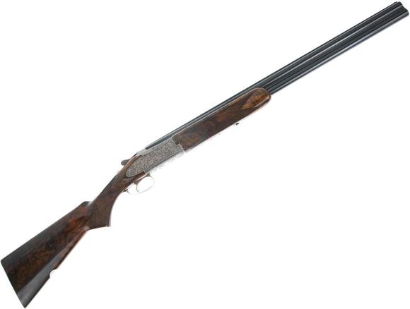 Picture of Browning B15 Beauchamp Grade C Over/Under Shotgun - 12Ga, 3", 28", Polished Blued, Highly Engraved Receiver, Oil Finished Grade V Black Walnut Stock, Invector DS Flush Fit Chokes (F,IM,M,IC,C), Comes with JMB Signature Hard Leather Case