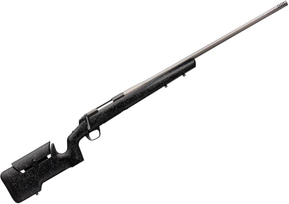 Picture of Browning X-Bolt Max Long Range Bolt Action Rifle - 6.5 PRC, 26" Stainless Fluted Heavy Sporter Barrel, Composite Adjustable Stock, Black and Grey Splatter Texture, Muzzle Brake and Thread Protector, 4rds