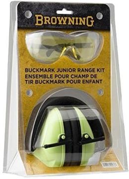 Picture of Browning Shooting Accessories, Eye & Ear Protection - Junior Range Kit (Glasses & Muff), NRR 19 dB, Green