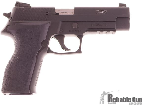 Picture of Used Sig Sauer P226R-22-BAS Semi Auto Pistol, 22 LR, 4.5'' Barrel, Adjustable Sight, Rail, 2 Magazines, Original Box, Very Good Condition