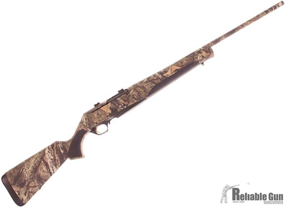 Picture of Pre Owned Unfired Browning BAR MK3 Mossy Oak Semi-Auto Rifle, 300 Win Mag, 24" Barrel, Mossy Oak Breakup Camo Aluminum Alloy Receiver, Composite Mossy Oak Breakup Camo Stock, 3rds, Weaver Bases, New Condition No Box Used