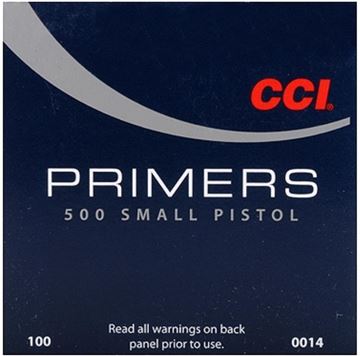 Picture of CCI Primers, Standard Pistol Primers - No. 500, Small Pistol Primers, 1000ct Brick