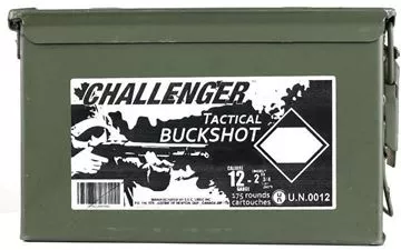 Picture of Challenger Tactical Buckshot - 12ga, 2-3/4", 00 Buck, 1-1/4oz, 175rds Ammo Can