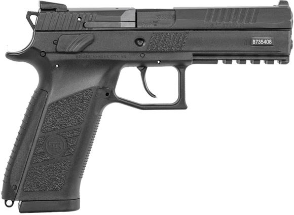 Picture of CZ P-09 DA/SA Semi-Auto Pistol - 9mm, 4.51", Fixed Three-Dot Sight, 2x10rds, Interchangeable Ambidextrous, Decocker/Manual Safety