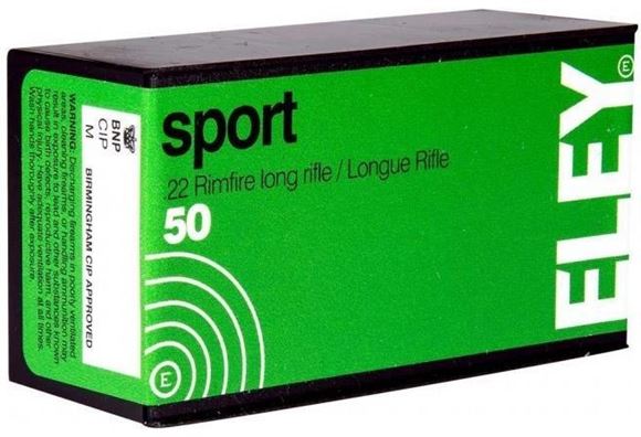 Picture of ELEY Rimfire Ammo - Sport, 22 LR, 40Gr, Lead Round Nose (Non-Expanding), 500rds Brick