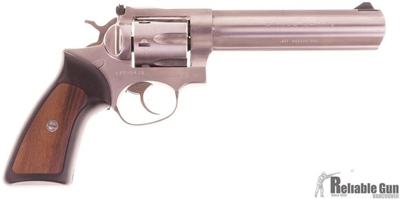 Picture of Used Ruger GP-100 DA Revolver .357 Mag, 6'' Stainless, With Rosewood Grips, Very Good Condition