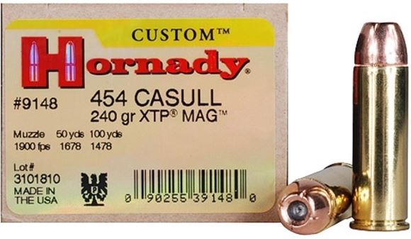 Picture of Hornady Custom Handgun Ammo - 454 Casull, 240Gr, XTP Mag, 200rds Case