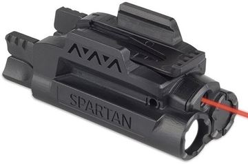 Picture of LaserMax Spartan Adjustable Light & Laser - Red laser, 120 lumen White Light, AAA battery, Fits Picatinny & Weaver Rails