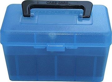 Picture of M.T.M Case-Gard Rifle Ammunition Boxes - Deluxe H-50 Series, 25-06, 30-06, 270, 50rds, Clear Blue