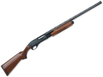 Picture of Remington Model 870 Wingmaster Pump Action Shotgun - 410 Bore, 3", 25", Vented Rib, High Polish Blued, Satin American Walnut Stock, 4rds, Twin Bead, Fixed Modified