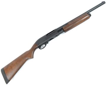 Picture of Remington Model 870 Express Hardwood Pump Action Shotgun - 12Ga, 3", 18-1/2", Matte Black, Dark Stain Hardwood Stock, 4+1rds, Bead Sight, Fixed Cylinder