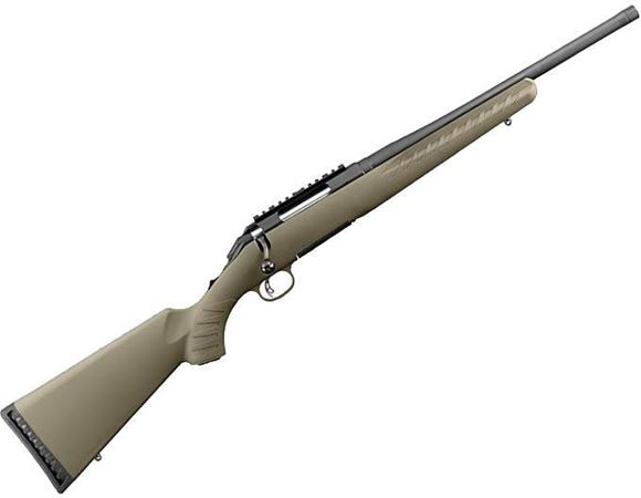 Picture of Ruger American Ranch Bolt Action Rifle - 5.56mm NATO/223 Rem, 16.12", 1/2"-28 Threaded, Matte Black, Alloy Steel, Flat Dark Earth Composite Stock, 5rds