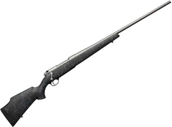 Picture of Weatherby Mark V Weathermark Bolt Action Rifle - 300 WBY, 26", Grey Cerakote Finish, 1-10", Monte Carlo Composite Stock, 54 Degree Bolt, 3+1rds, LXX Trigger, Sub MOA Guaranteed
