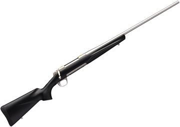 Picture of Browning X-Bolt Stainless Stalker Bolt Action Rifle - 300 Win Mag, 26", Sporter Contour, Matte Stainless, Gray Non-Glare Finish Composite Stock, 3rds, Adjustable Feather Trigger