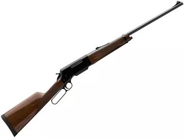 Picture of Browning BLR Lightweight '81 Lever Action Rifle - 308 Win, 20", Sporter Contour, Gloss Blued, Gloss Black Walnut Stock w/Straight Grip & Forearm, 4rds, Fully Adjustable Rear Sights